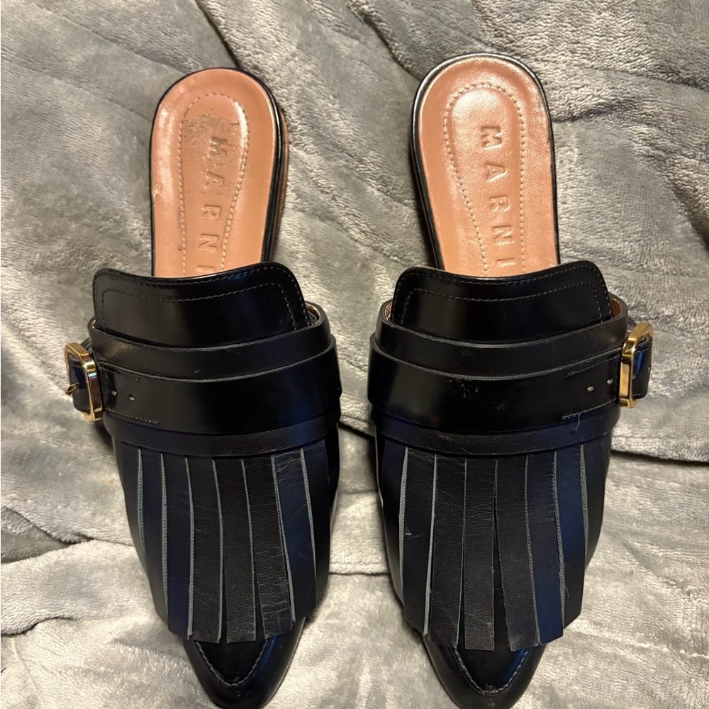 Marni Black Loafers with Buckle size 36
